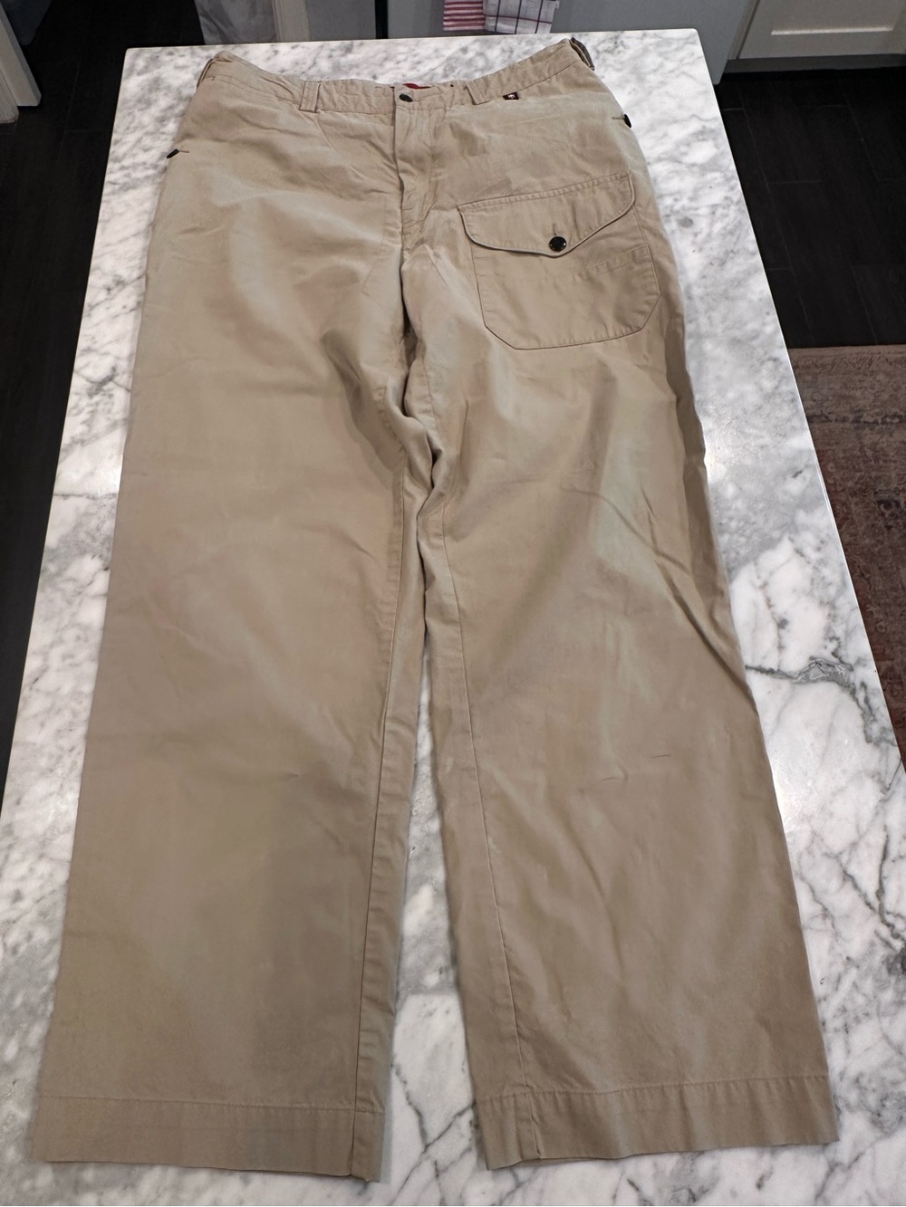 Victorinox Men’s Khaki Cargo Pants Size 36 Swiss Army 100% Cotton